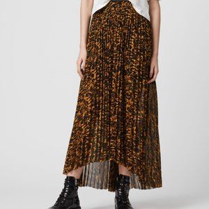 NWT ALLSAINTS Cora Ambient Skirt Animal Print